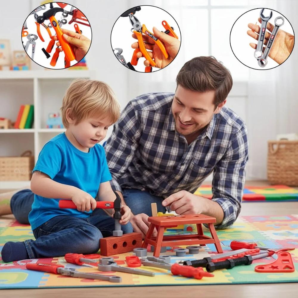38/42 STK Spielzeug Werkzeugkasten Kinder Spiel Reparatur Werkzeug Set Kunststoff Bau Spielzeug mit Schraubendrehern für Kleinkind Jungen Mädchen Kind