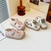 Girls Sandals Hollowed-out Non-slip Kids Beach Shoes Toes Capped Anti-kick 2025 Summer New Children Beach Shoes Mesh Breathable