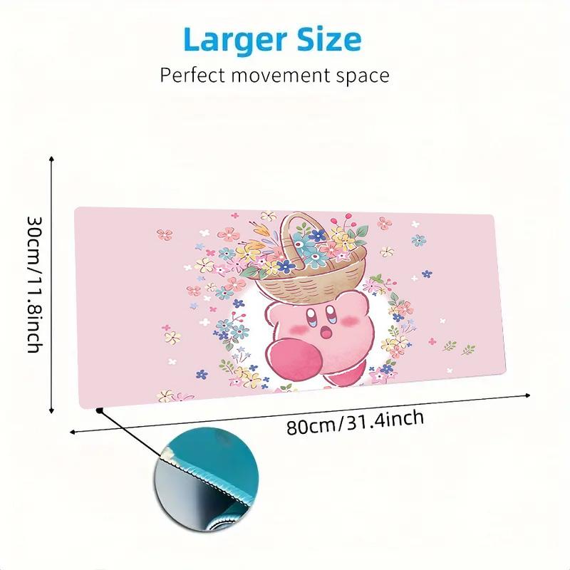Kirby Print  Cushion Non-slip Laptop Tablet Big Mousepad XXL Mat Mini PC Playmat With Lock edge