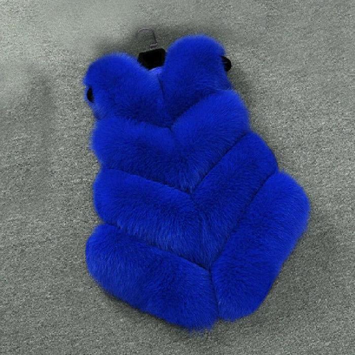 Solid Color Women Faux Fur Waistcoat Plus Size Ladies Sleeveless Vest Coats At Affordable S Free Real Reviews With Photos Joom Ladies Sleeveless Vest Coats, Royal Blue Faux Fur Coat Plus Size