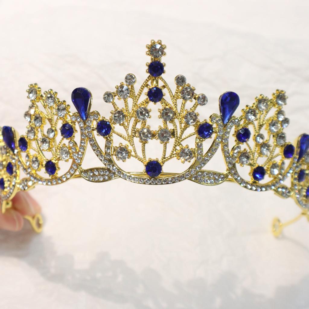 Bride's Crown Headwear Princess Rhinestone Headband Model Catwalk Performance Crown Girl's Birthday Dress Updo Accessory