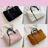 Chic Women's Plush Tote Bag Stylish Winter Fashion Handbag For Casual Commuting