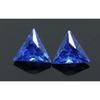 5x5 Mm 2 Natural Blue Sapphire Trillion Shape CERTIFIED Loose Gemstones Pair MULTTIQ111