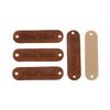 20pcs Retro Synthetic PU Leather Tag DIY Handmade Sew Label Patches Brown