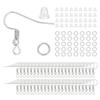 300pcs/Set Hypoallergenic Earring Hook Kit Mix-color Ear Wires Fish Hooks Open Jump Rings Earplugs For Earring Making Repair