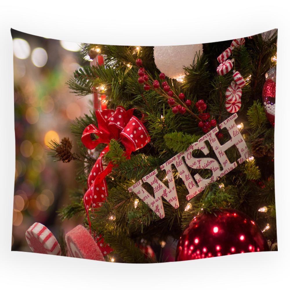 

Рождественская елка медведь домашний гобелен с принтом кровать спальня гостиная украшение дома эстетическое праздничное украшение гобелен