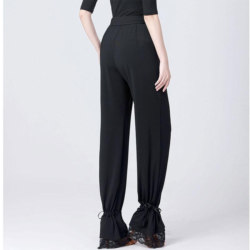 Women Elastic Waist Latin Dance Pants Dance National Standard Dance Ballroom Professional Modern Practice Pant