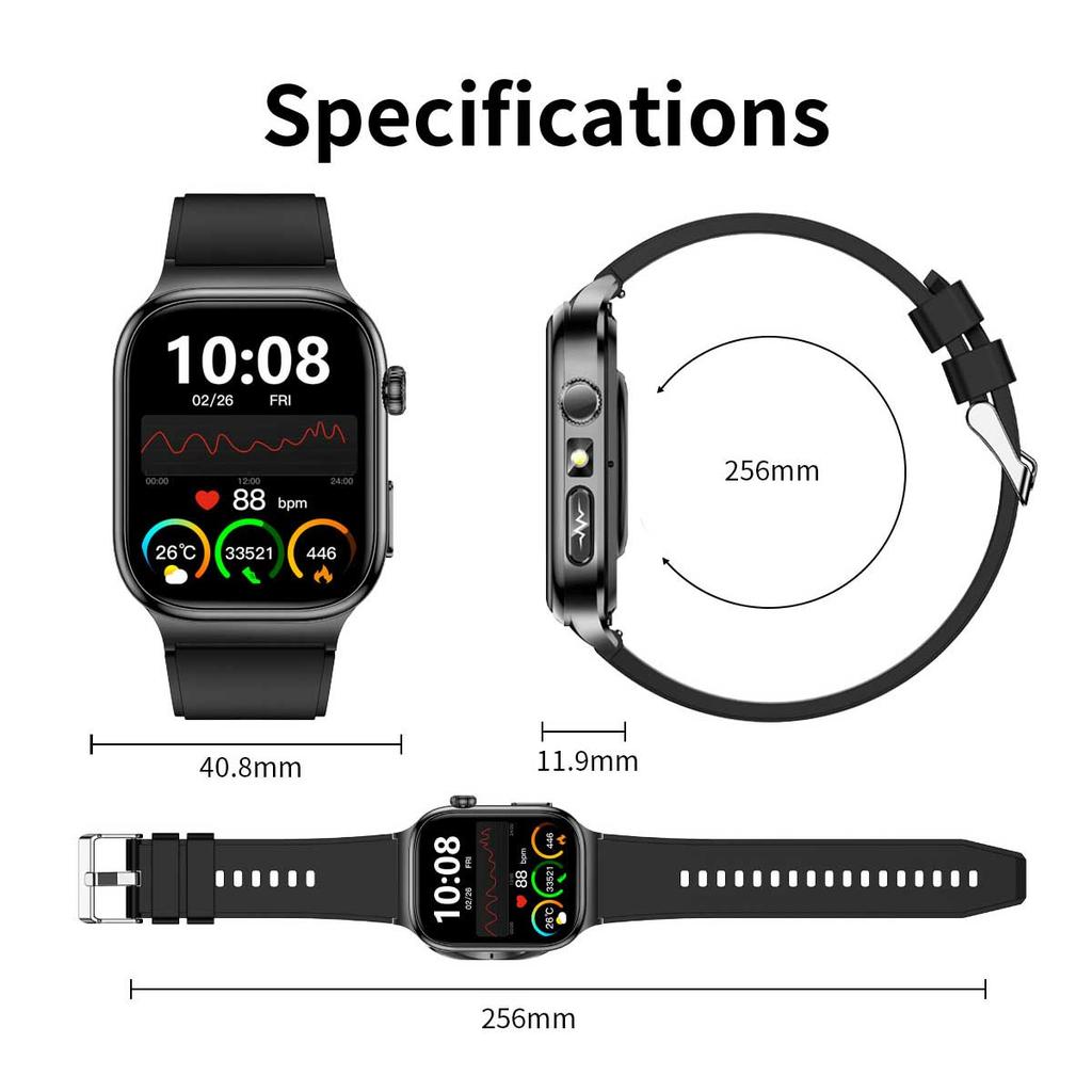 2025 Nursing Health Smart Watch Men ECG Heart Rate Blood Pressure Body Analysis Heart Rate Call Smartwatch