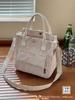Corduroy Multi Pocket Handheld Crossbody Tote Bag Adjustable Strap Lightweight Durable Material Practical Design