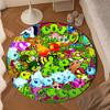 Zombie Party  Round Rug for Livingroom,Bedroom, Palyroom, Chair Rug, Area rug, Circle Carpet, Large Size Fan Christmas gift