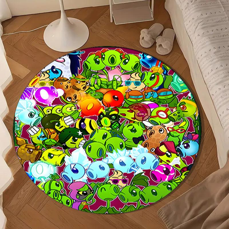 Zombie Party Round Rug for Livingroom,Bedroom, Palyroom, Chair Rug, Area rug, Circle Carpet, Large Size Fan Christmas gift