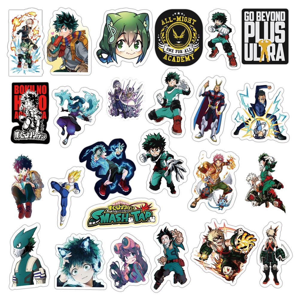 10/30/50/100pcs Cool Anime My Hero Academia Stickers Decal DIY Skateboard Phone Luggage Helmet Funny Graffiti Sticker Decoration