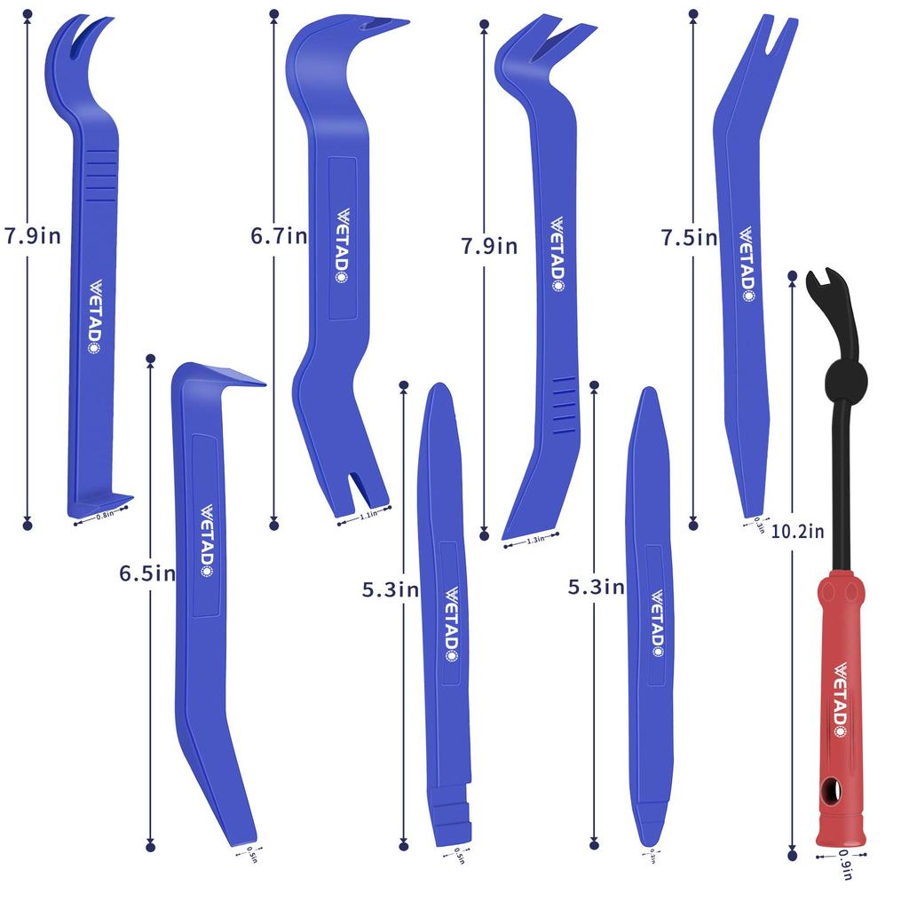 Wetado Interior Peel Off Interior Peel Off Set, Panel Removal, Clip Clamp Tool, Peel