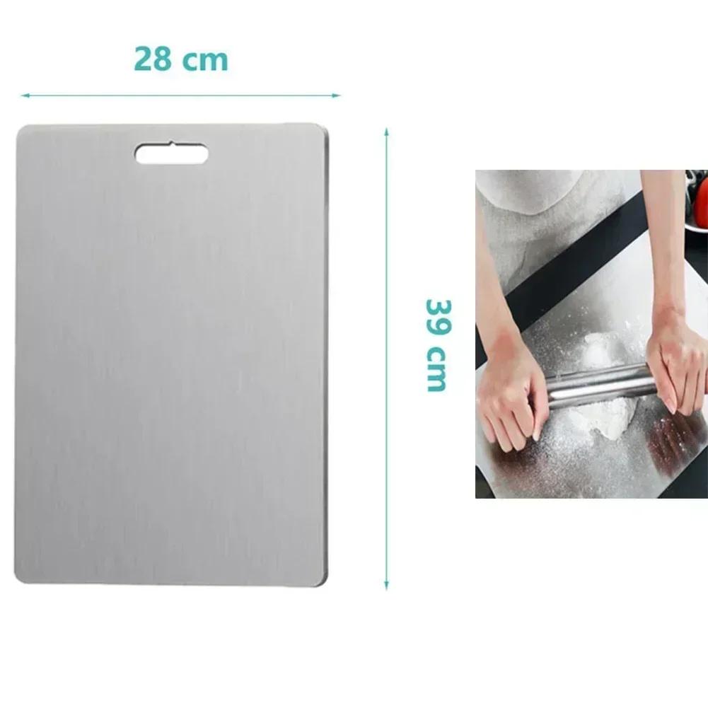 Stainless Steel Cutting Board for Kitchen Chopping Board for Meat and Vegetables Easy to Clean and Space Saving Design