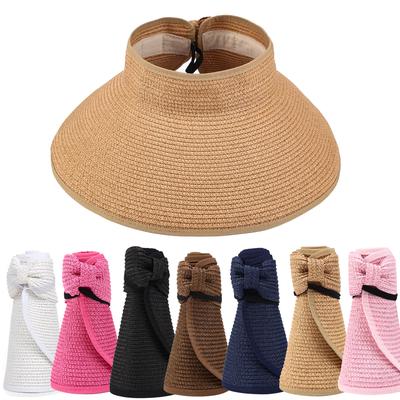Nuevo sombrero de verano para mujer, sombrero plegable para el sol, sombrero de playa de ala ancha y grande, sombrero de paja, sombrero de mujer, gorras de playa con protección UV
