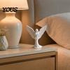 Elegant Angel Home Accent 3D Printed Figurine with Large Wings, Decorative Statue, Smooth Edge Sculpture Art Crafts Decoration for Shelf