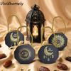 10Pcs Satin Ribbon Bow Eid and Ramadan Gift Boxes Gold Stamping Reusable Ramadan Gift Box Portable Simple Gift Packaging Bags