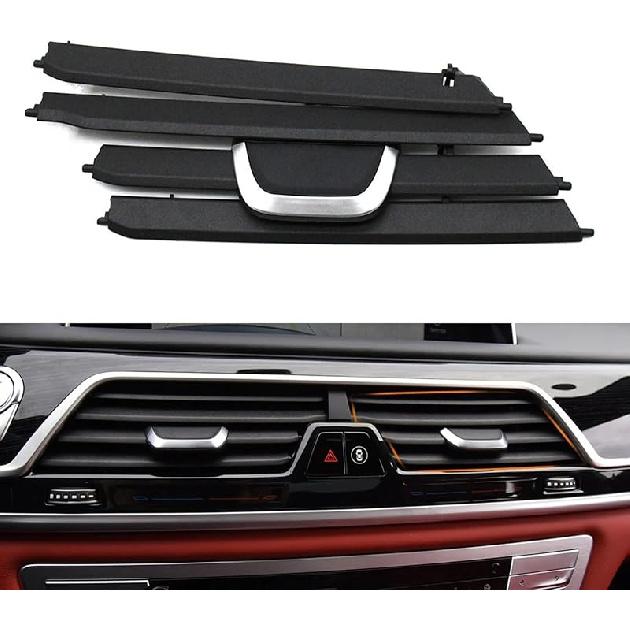 Dashboard Front Air Conditioner Ac Vent Outlet Grille Repair Kit for BMW 7 Series G11 G12 2016 2017 2018 2019 2020 730 740 750(Central-Left)