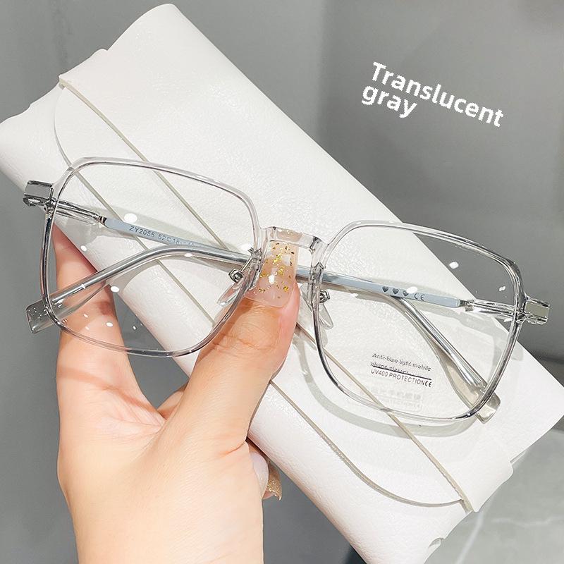 Ultra-Light Brown Square Myopia Glasses for Women with Degree Lenses, Thin Frame Without Makeup