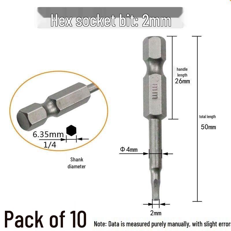 Hex Bit Set for Drills: Super Hard S2 Industrial Extended Screwdriver and Wrench Bits