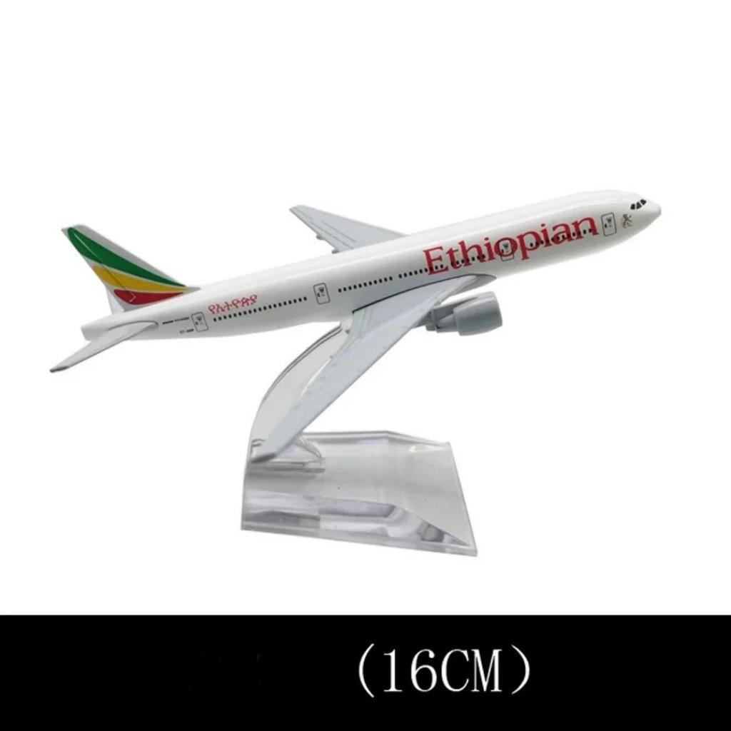 1/400 Maßstab B777 Flugzeug Flugzeugmodell Flugzeugmodell 16cm Luft Äthiopische Airways DruckgusslegierungModellflugzeuge mit Ständer Spielzeug Kind