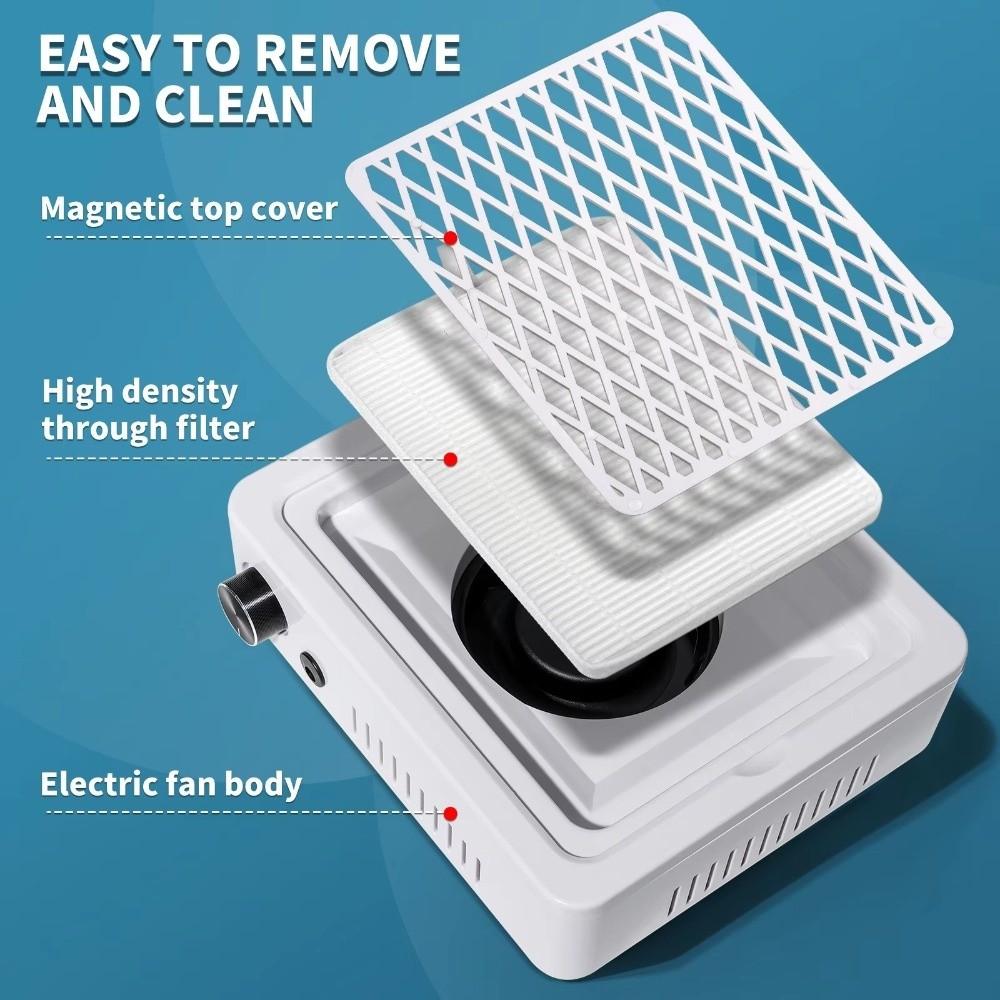 4500RPM Brushless Nail Dust Collector High Suction Power Adjustable Speed Nail Dust Remover Powerful Suction