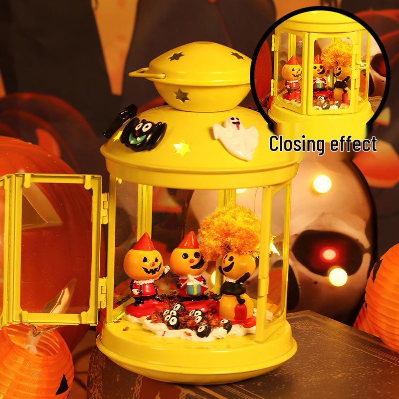 Pumpkin Lantern Halloween Decoration for Kids - Desktop Ornament & Toy