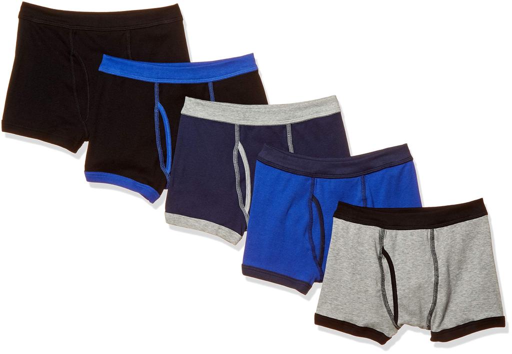 Boxer Set of Front Japan Size 160 To Japanese Size [GARO] Boys' Briefs, 5, Simple, Opening, Boys, Blue, Black, Gray, (Equivalent 160)