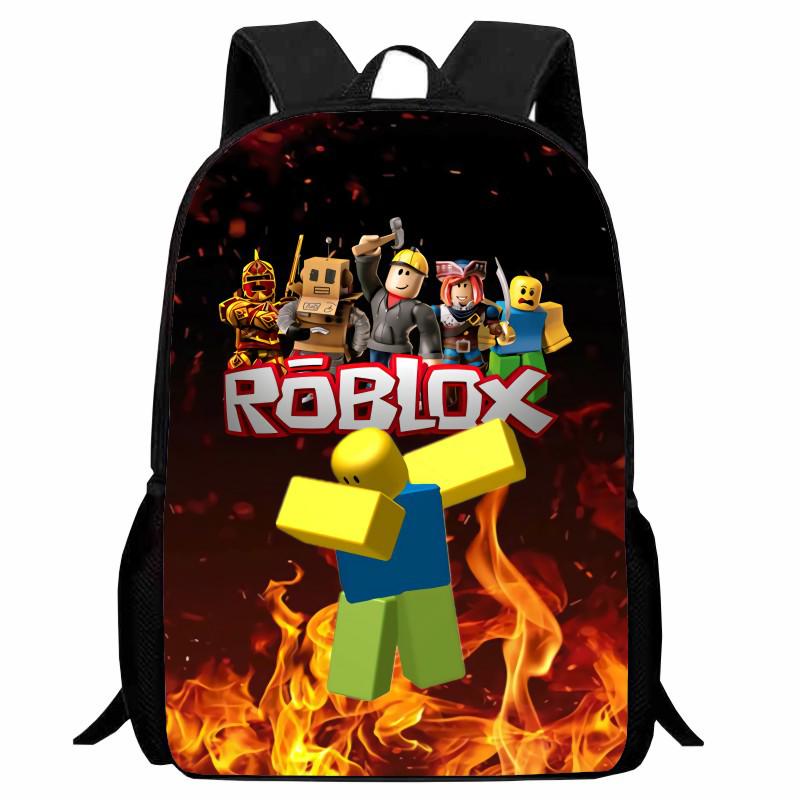 ROBLOX Cartoon Game Lightweight Student Backpack for Boys, Grades 1-3 16-inch Backpack