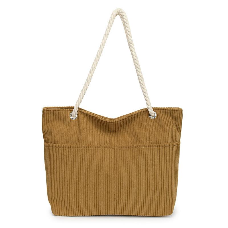 

Простая женская сумка через плечо для поездок на работу, бархатистая текстура, повседневная сумка-тоут, модная сумка для занятий для студенток one size fits all коричневый