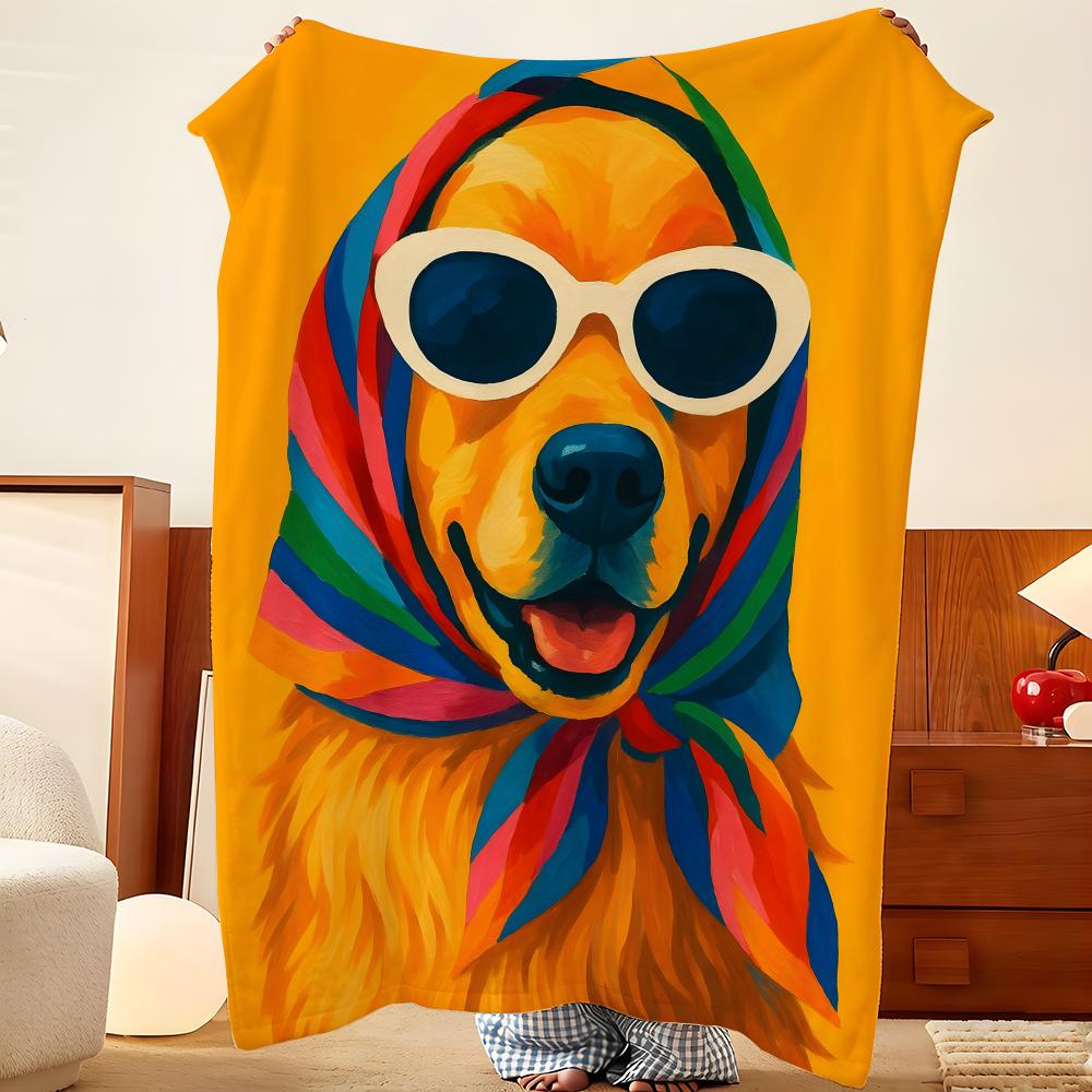 Art a-art d-dog Throw Flannel Throw Blanket, Lightweight Cozy, Durable Washable cute Cool