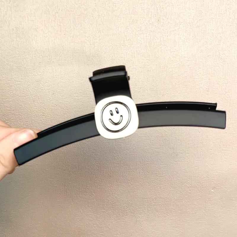 3 Pieces of Senior Sense Smiley Face Frosted Models Temperament Hair Card Hair Accessories