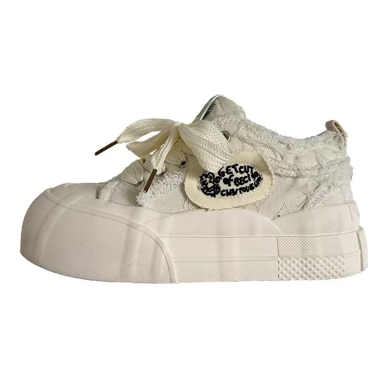 Black little white canvas board shoes women's spring and autumn ins new niche versatile casual sports shoes