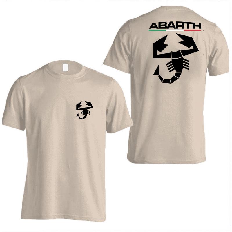 Abarth Scorpion Unisexs Summer Pure Cotton Short Sleeved Unisexs and Womens Sports Tshirt Italian Car Modified Rally Racing Top