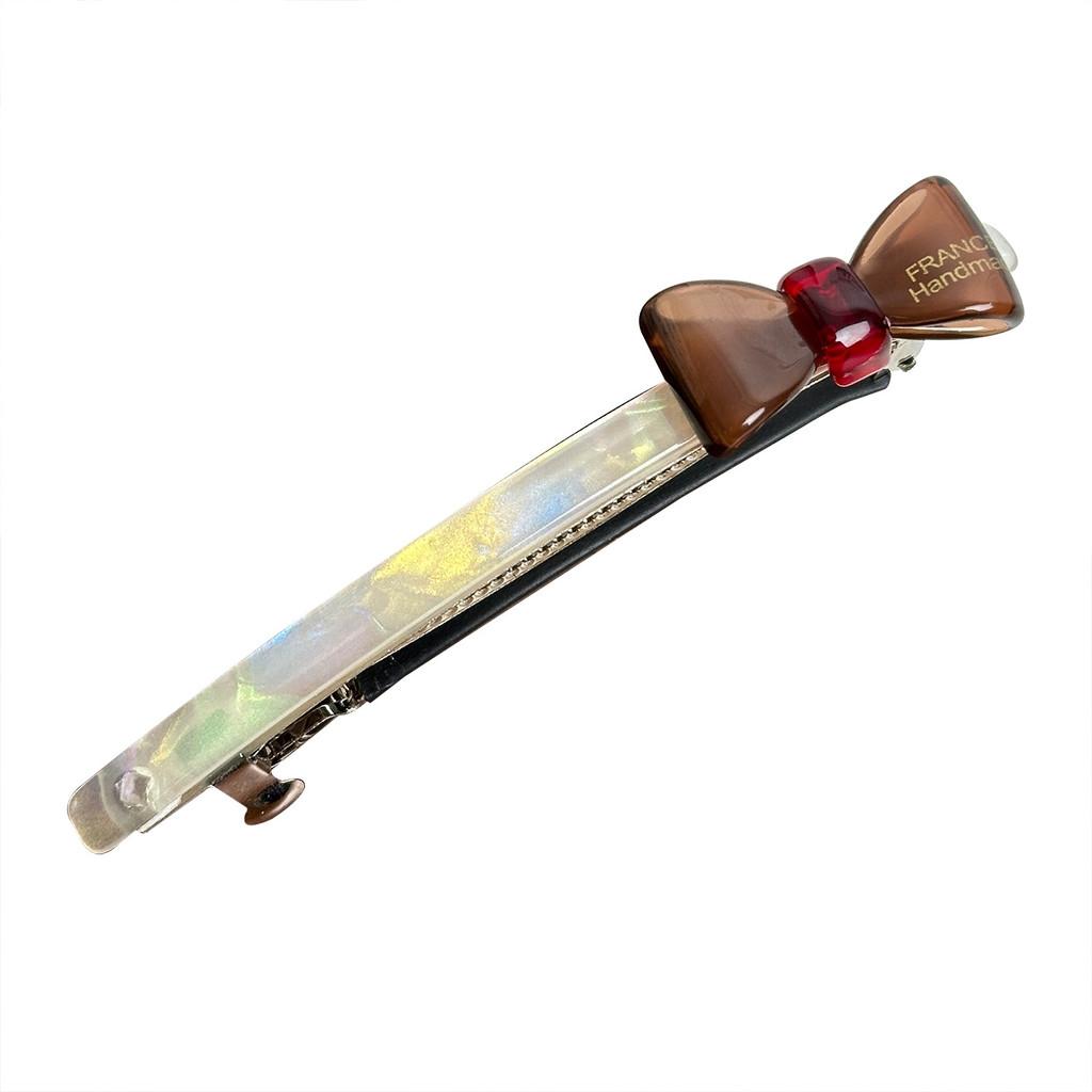 Premium Quality Acetate Spring Hair Claw Clip With Chic Bow Design For Ladies