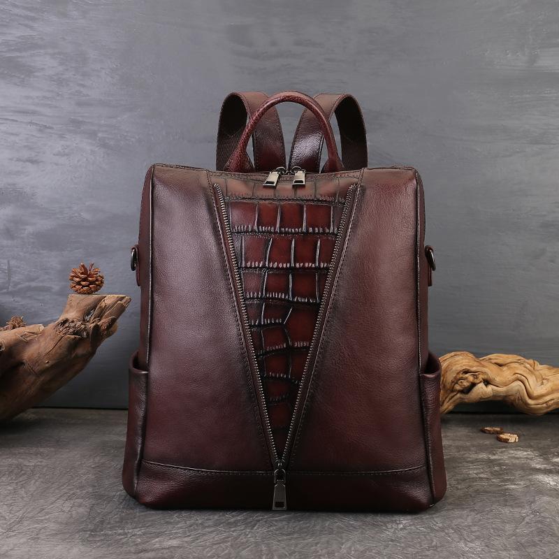 Johnature Leisure Women s Backpack Large Capacity Lightweight Commuting Backpack Versatile Shoulder Backpacks кофейный 9490₽