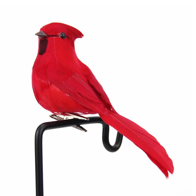 

Имитация пены Искусственная птица Воробей Украшения для сада Свадебное украшение красный