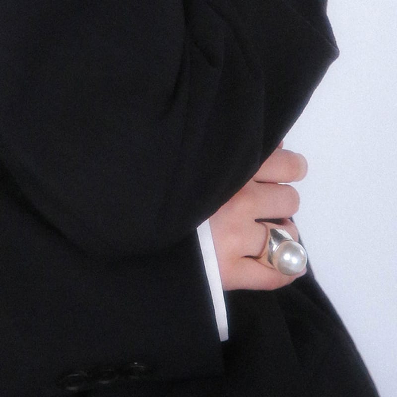 

Baked Alaska 18mm Faux Pearl Ring OS