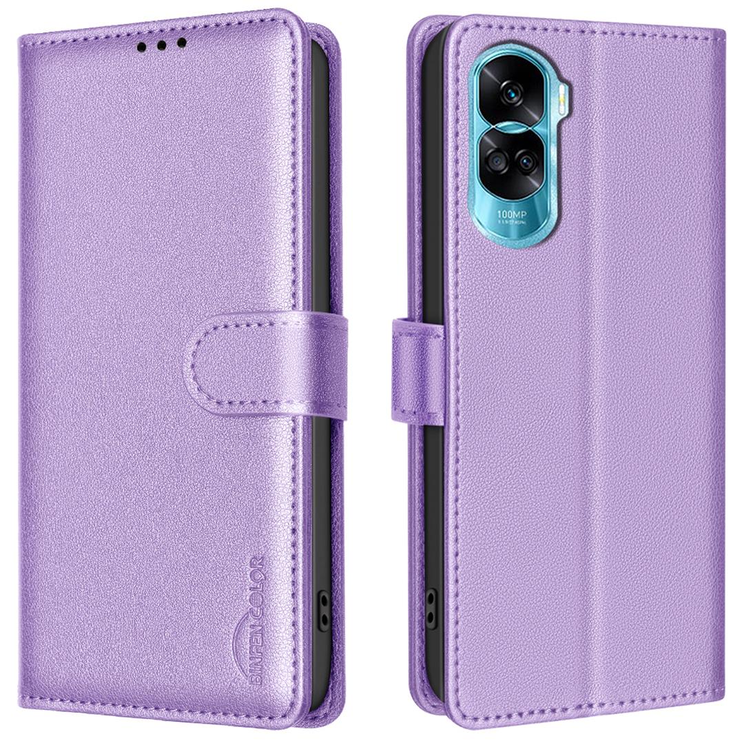 

BINFEN COLOR BF32 For Honor 90 Lite 5G/X50i 5G Leather Case RFID Blocking Phone Cover D