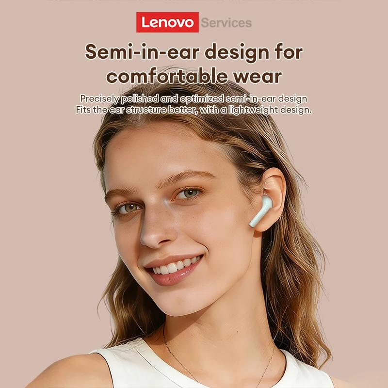 Original Lenovo LE233 Wireless Earphones HD Call Zero Lag Bluetooth 6.0 Headphone Long Battery Life Level Display Game/Music Dual-Mic Earbud