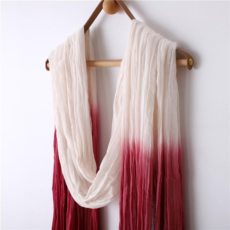 Extra Large Flowing Ethnic Dance Scarf - 120x260cm, Pure Cotton Silk Zen Gauze