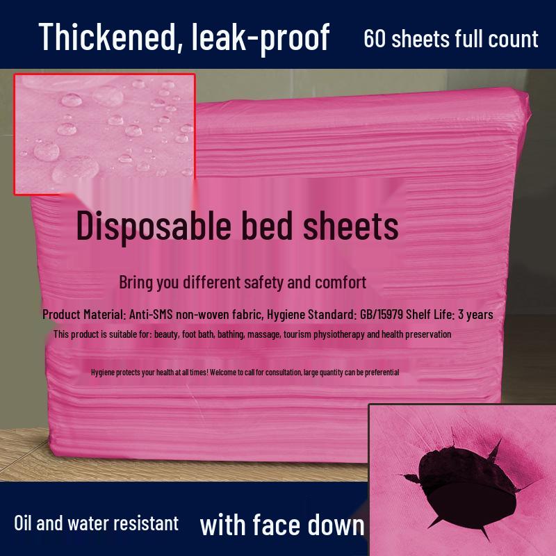 Waterproof Disposable Beauty Bed Sheets with Holes – Thickened Set for Salon Use