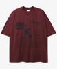 EZKATON Cover-Up Short Sleeve T-Shirt Burgundy Shst6695