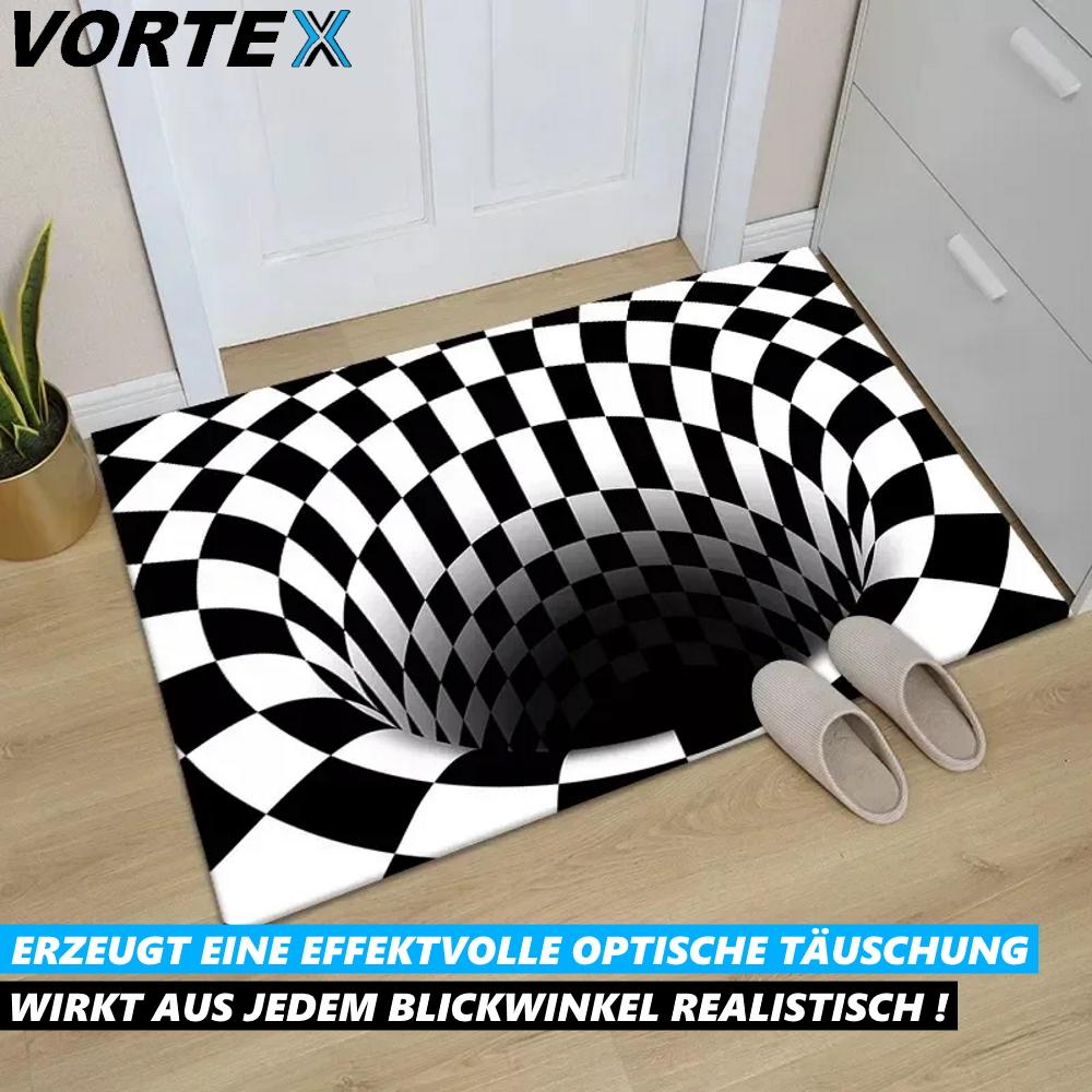 VORTEX 3D Illusion Teppich Fußmatte Schmutzfangmatte Fußabtreter Innen Außen