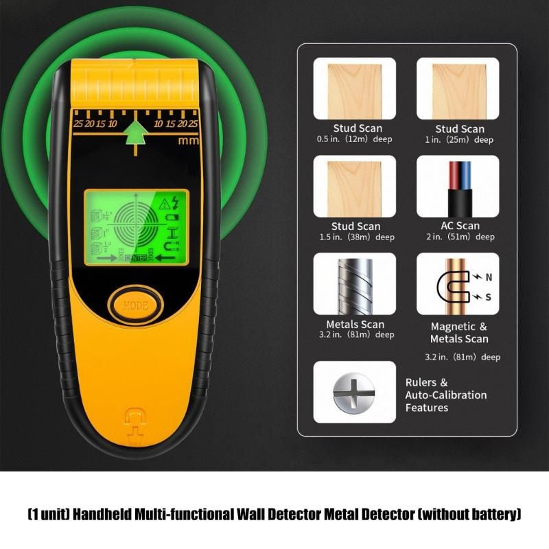 Handheld Multifunction Wall Scanner Detects Metal Wood And Wire For Home Renovations And Construction Projects