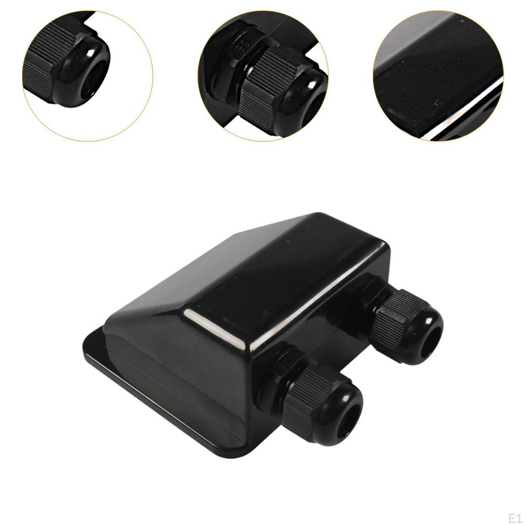 Solar Cable Entry Gland Plate Box Connector Fit 2AWG To 12AWG Black Waterproof for RV
