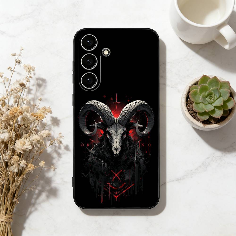 

Satanic Goat Satan Devil Phone Case For Samsung Galaxy A73,A72,A71,A70,A53,A52,A51,Soft Silicone Black Cover Samsung a32 5g
