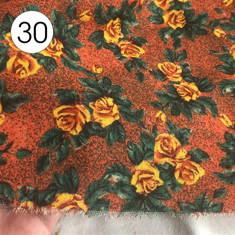 100x145cm Pastoral Style Small Floral Printed Fabric Retro Cotton Linen Fabric For Sewing Clothes Tablecloth DIY Patchwork