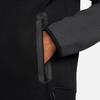 Nike Sportswear Tech Fleece Full-Length Zip Hooded Jacket Men Jackets Black Dark-Smoke-Grey Light-Deep-Red FB7922-013