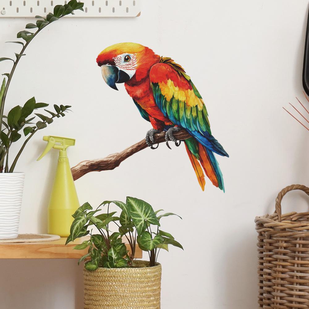 Разноцветные Попугаи Птицы Наклейки На Стену Декор Комнаты Дом Спальня Наклейки На Стену Гостиная Ванная Комната Наклейки На Стену